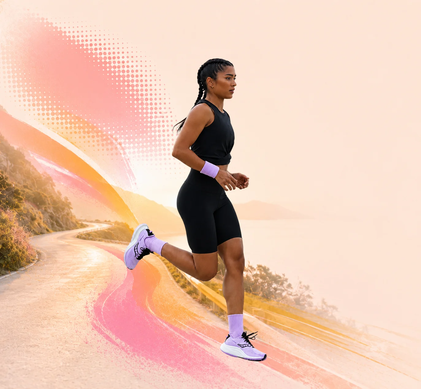 Coureurs développant leur force pour rester efficaces pendant l'effort